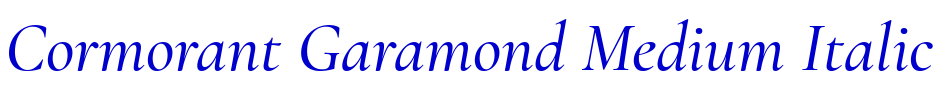 Cormorant Garamond Medium Italic 字体